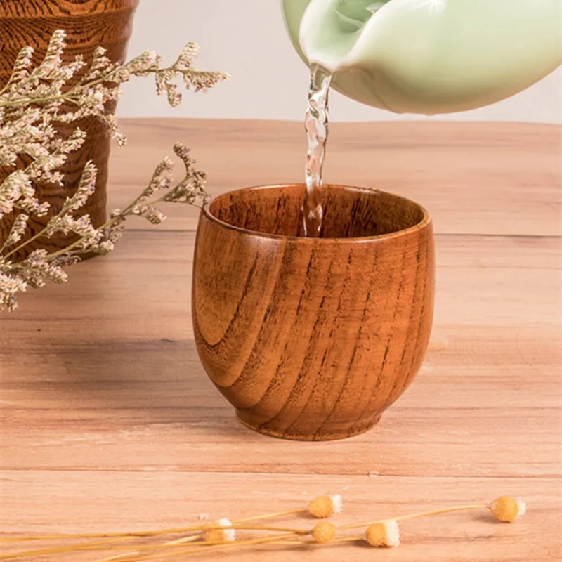 Hand-made деревянная чашка для вода пива Кофе питьевая посуда деревянные кружки чашки утварь Кухня аксессуары
