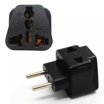 

10pcs/lot International Plug Adaptor 1to2 EU EUROPE European plug Russia Denmark Spain Norway travel AC wall Power Adapter