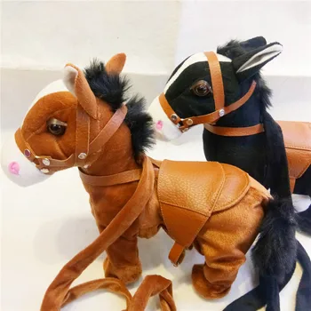 Robot Horse Toy Leash Controled Electronic Horse Plush Interactive Animal Pet Walk Dance Music Toys For Children Birthday Gifts 1