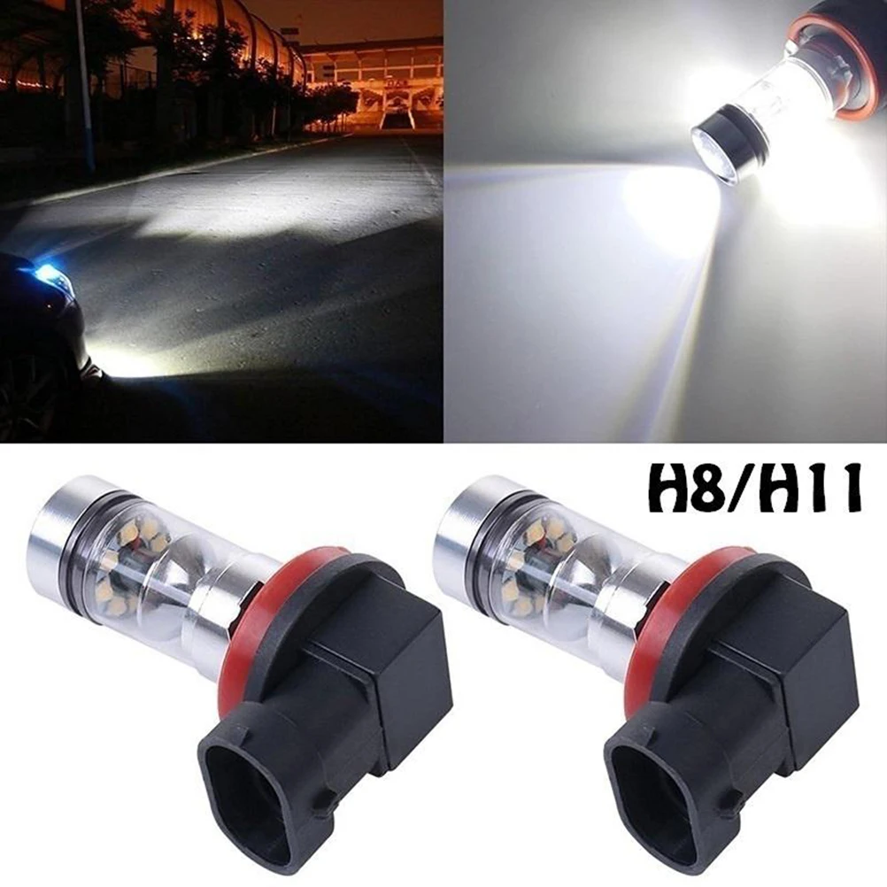 2 шт. супер яркий H11 60 Вт 12smd светодиодный светильник высокой мощности дневной ходовой светодиодный светильник s для автомобиля светодиодный противотуманный светильник замена лампы(белый