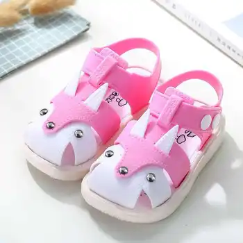 

New Summer Children Sandals Boys Girls Flat Beach Shoes Kids Casual Student Leather Sandals Soft Non-slip Fashion Wild B994