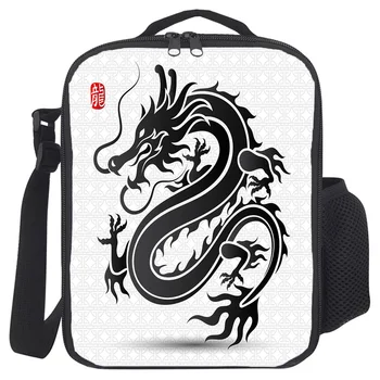 

Dragon Totem Animal Ancient Myth Portable Thermal Picnic Shoulder Lunch Bag for Women Office Cooler Box Handbag Pouch