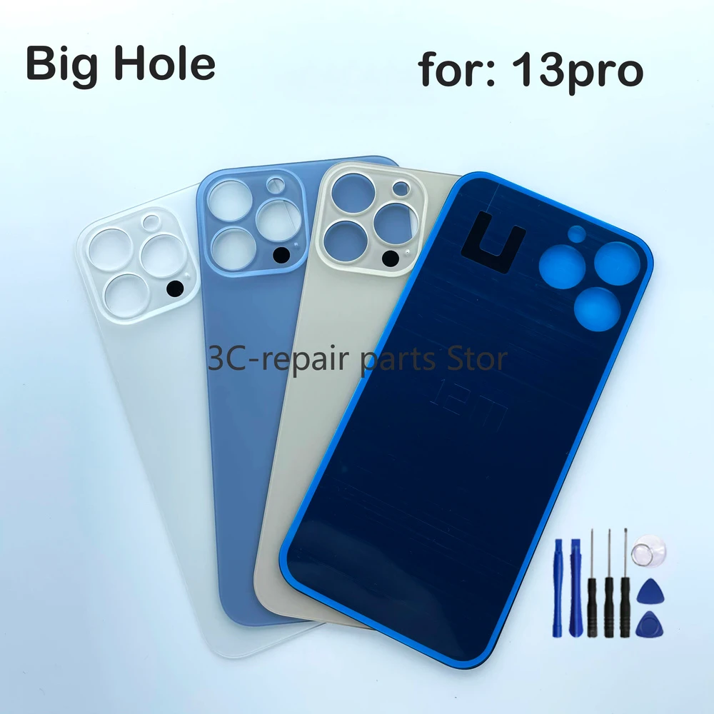 mobile frame transparent Big Hole With Wide Big Bigger camera hole Back Battery Glass Cover Replacement For iPhone13Pro Rear Housing Door Repair Parts photo phone frame