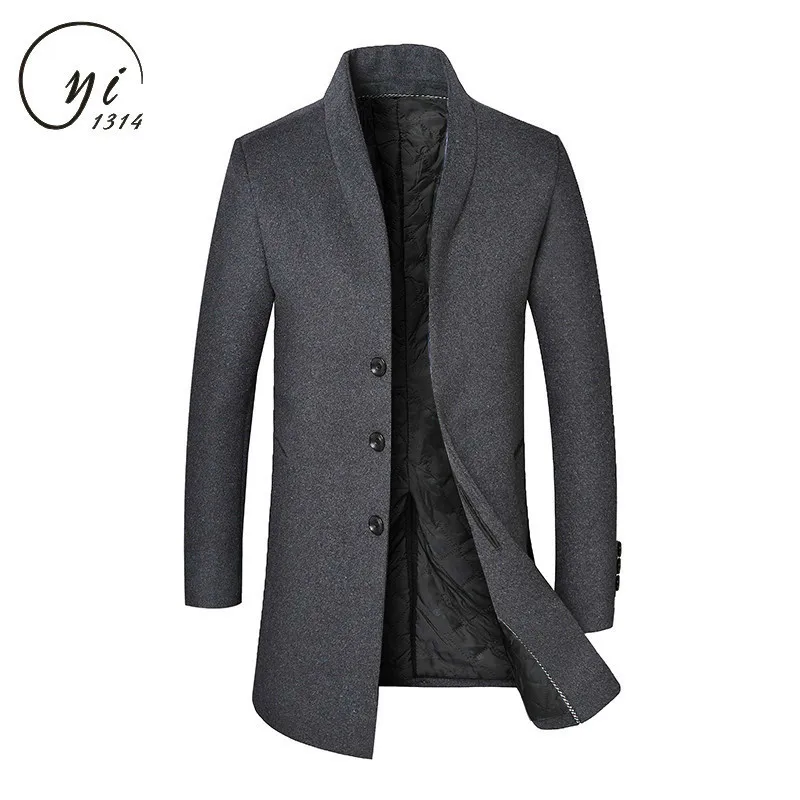 Новинка зимы Casaco Masculino средней длинный плащ Abrigo Hombre Manteau Homme ветровка для бизнес на каждый день Slim Fit Шерстяное пальто