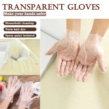

FREE SHIPPING Disposable Gloves Anti-infection Guantes Latex-free Gloves Food/Work/Garden Rubber Gloves 100pcs guanti monouso 4