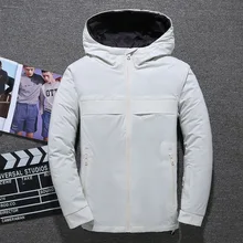 Японский стиль, пуховик для мужчин, зимняя куртка на белом утином пуху и пальто с несколькими карманами, утепленные мужские парки