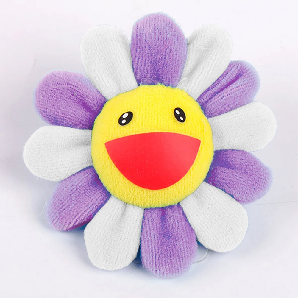 

Decorative Funny DIY Brooch Toys Sun Flower Cartoon Soft Cute Gift Kids Small Birthday Plush Pendant Cartoon