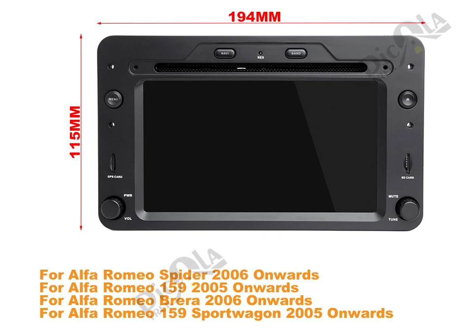 Автомобильный ANDROID 9,0 DVD gps плеер для ALFA ROMEO 159 SPORTWAGON SPIDER BRERA Навигация Авто Радио стерео wifi 4 Гб+ 64 ГБ Восьмиядерный