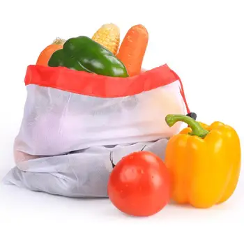 

15pcs Reusable Produce Mesh Bags Rope Vegetable Fruit Toy Storage Pouch Bag Drawstring Bag Draw Pocket Drawstring Backpacks Oct