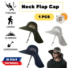 

Fisherman Fishing Hat Men's Sun Hat Outdoor Cap UV Protection Sun Hat Shawl Hat Unisex Neck Flap Hat Wide Brim Hiking Wholesale
