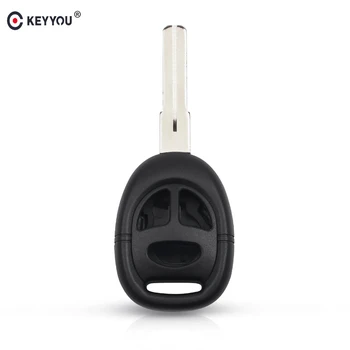 

KEYYOU 10PCS 3 Buttons Replacement Car Smart Remote Key Case Cover Shell Fob for Saab 9-3 9-5 Auto Key With Uncut Blade