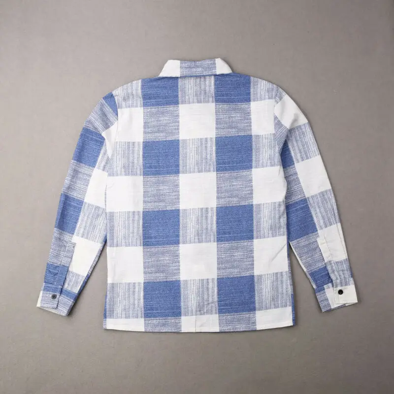 Мужская Повседневная рубашка в клетку Modis хлопковая с длинным рукавом Корейском