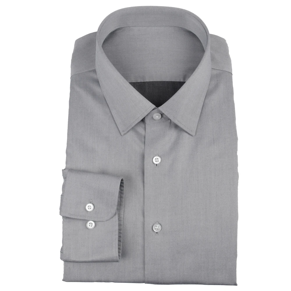 

Рубашка мужская, темно-серая, деловая, 100s, 2-слойная, без складок