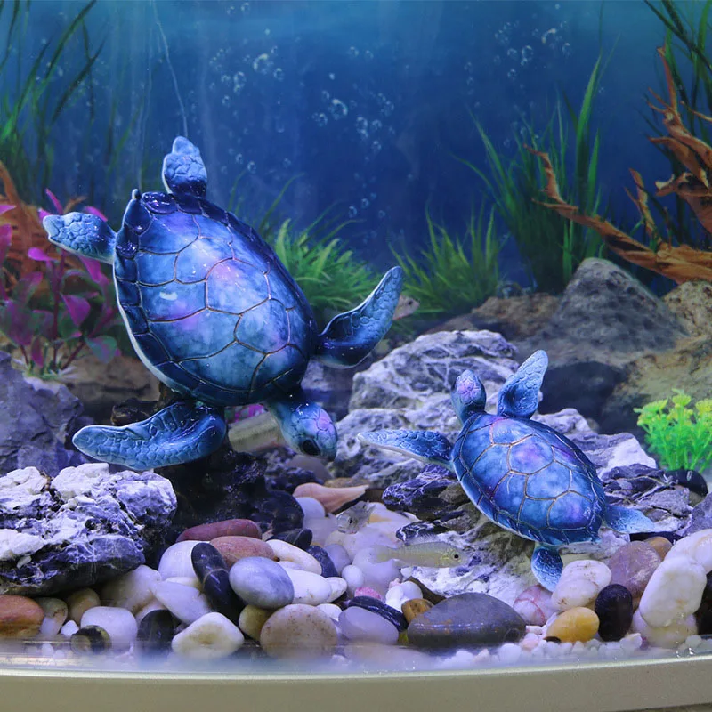 Simulation sea turtle resin handicraft ornaments home decoration fish tank  water cluster landscaping diy accessories decoration