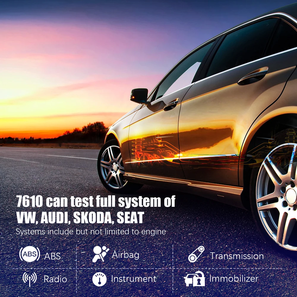 Автомобильный сканер Autophix 7610 OBD2 ABS SRS EPB DPF TPMS сброс масла ODB2 OBDII считыватель кодов
