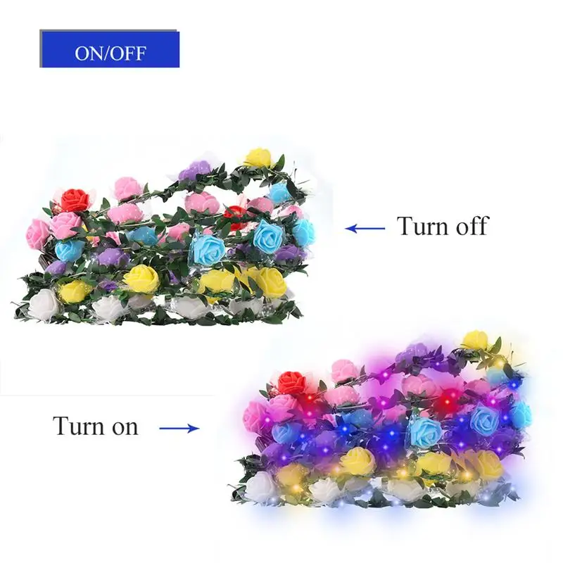 8pcs Wedding Decoration LED Garlands Halloween Christmas Decorations For Home LED Light Up Headband Hair Wreath Flower Hairband