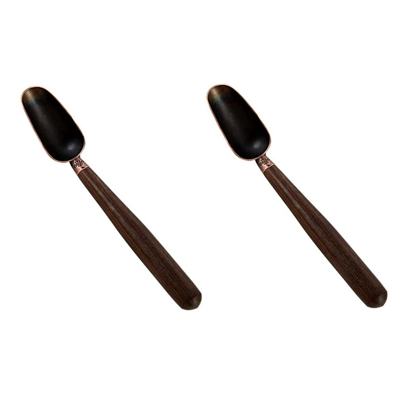 2 Pcs Wooden Tea Spoon,Coffee Scoop,Used to Shovel Coffee Powder,Tea