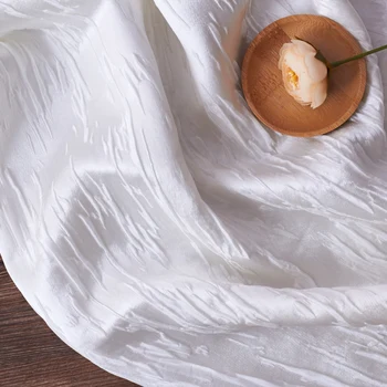 

High grade spring and summer silk tissu Beautiful elastic jacquard weave fabrics Fashion clothing one-piece dress fabric