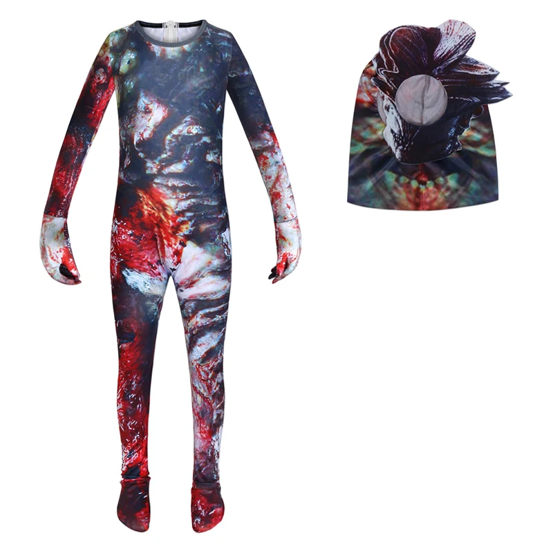 

2020 Childrens Halloween Cosplay Costume Raven Costume Jumpsuit Game For Kids Skull Boy Children With Headgear