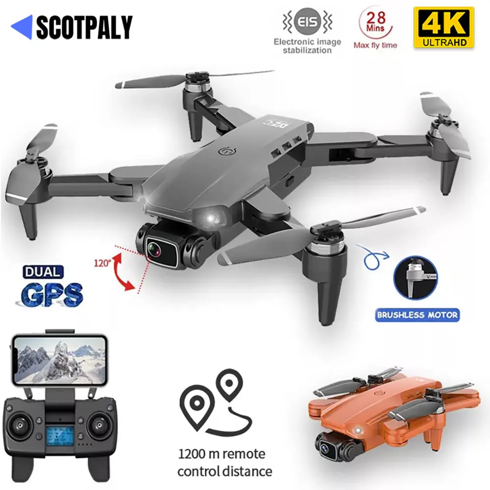 Photo Product L900 Pro Drones 4K HD Dual Camera GPS 5G WIFI FPV Quadcopter Brushless Motor RC Distance 1.2km Professional Drone VS E520S SG108