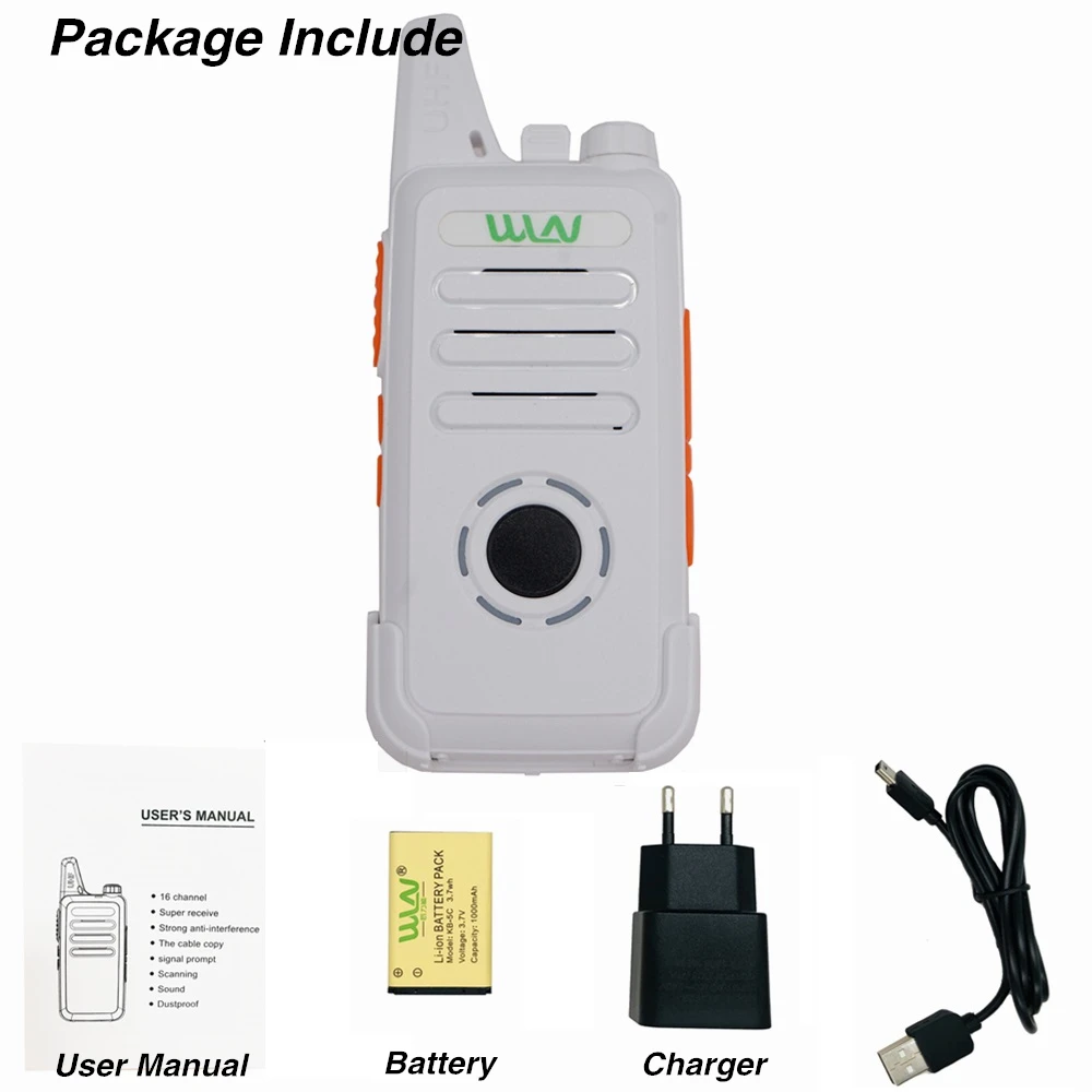 2 шт. WLN KD C1 plus Walkie Talkie Upgrade двухстороннее радио 400 520 МГц Мини Тонкий