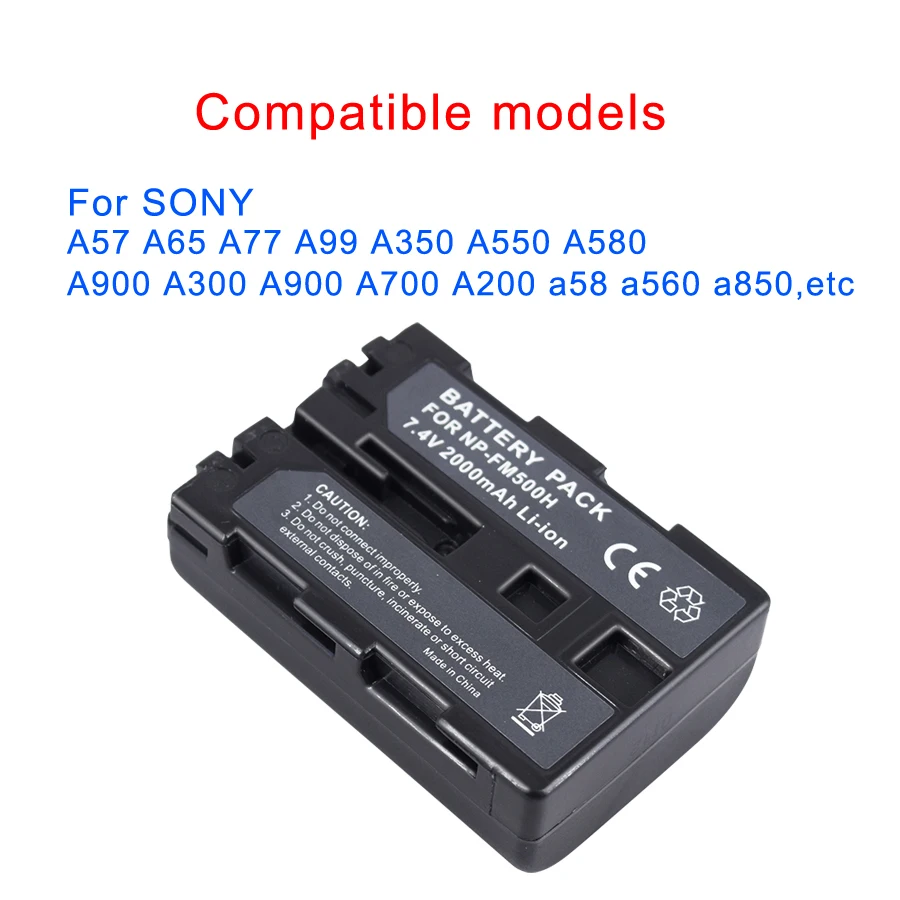 Аккумуляторная батарея для фотоаппарата 7 4 В 2000 мАч 2 шт. цифровая SONY a200 a200k a200w a300