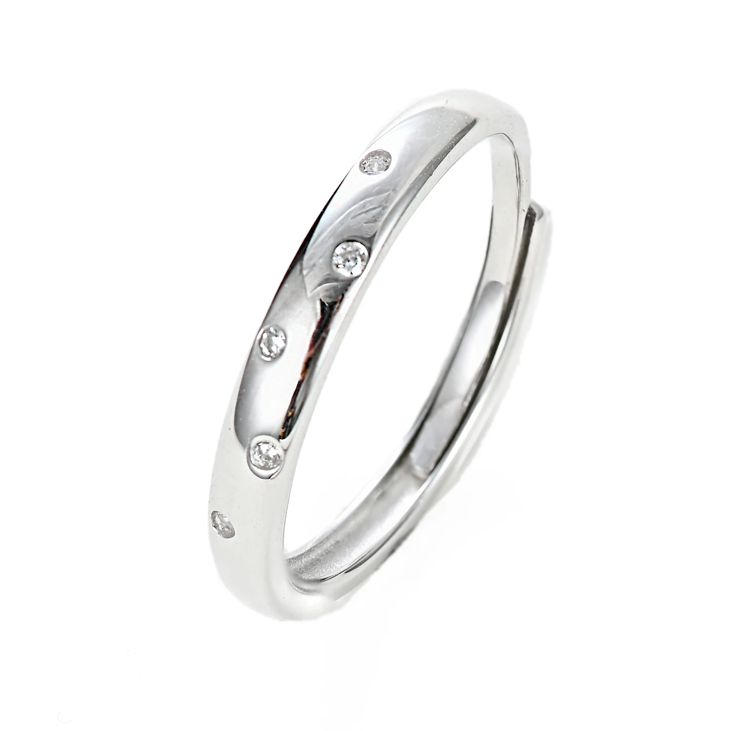 

Fashion Real 925 Sterling Silver Zircon Round Geometric Ring For Fashion Women Cute Fine Jewelry 2020Minimalist Accessories Gift
