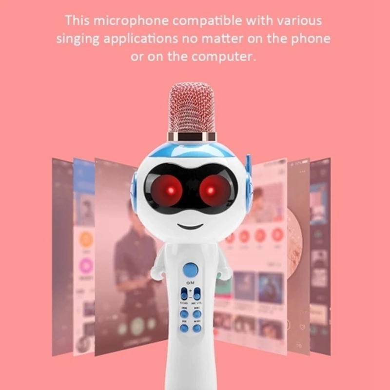 L838 детский беспроводной микрофон караоке плеер BT4.2 динамик для iPhone IPad Android смартфон ПК