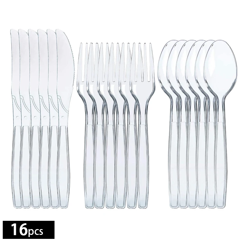 https://ae01.alicdn.com/kf/H4dd96e7b139f4a12bab64e2d2916f3a0Y/16Pcs-Black-Clear-Plastic-Utensils-Heavy-Duty-Plastic-Cutlery-Set-Plastic-Forks-Spoons-Knives-Silverware-for.jpg