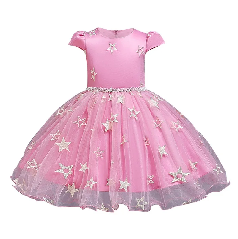 L100 Pink BAOHULU/элегантные костюмы на хеллоуин для девочек от 0 до 8 лет, фатиновое праздничное бальное платье принцессы для детей - Цвет: L100 Pink