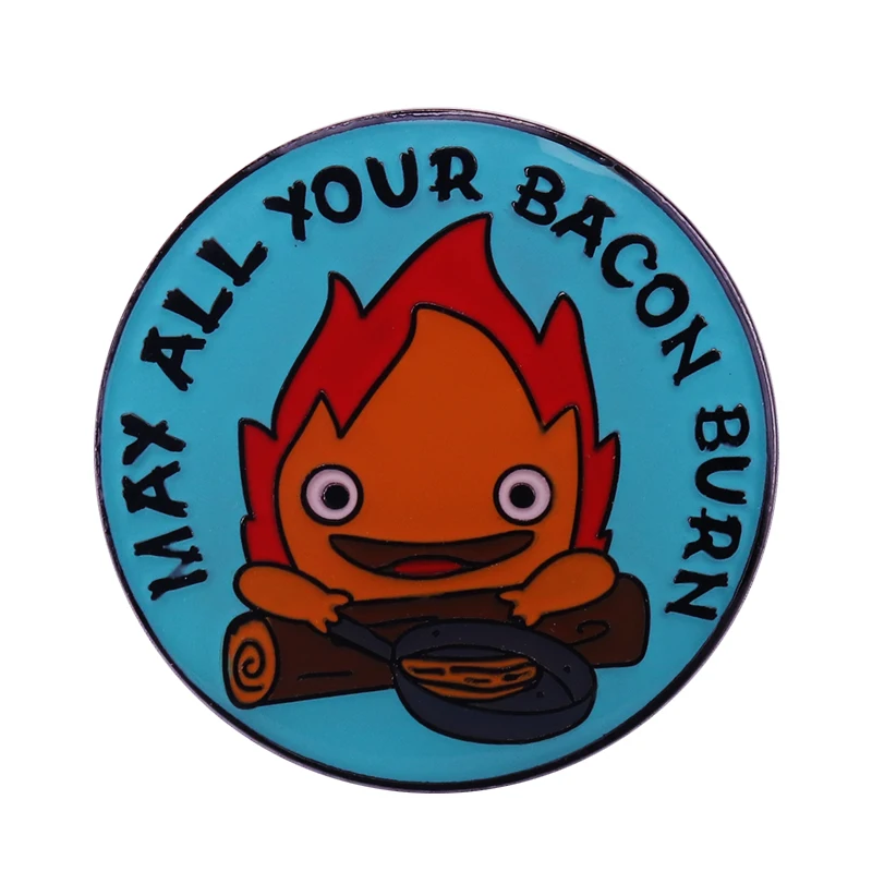 Howl's Moving Castle Calcifer Badge Everbody's Favourite Scary and Powerful Fire Demon