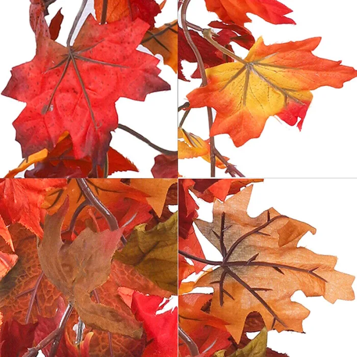 Fall Autumn Maples Leaves Garland Stringlight Hanging Artificial for Home Party Decoration TB Sale