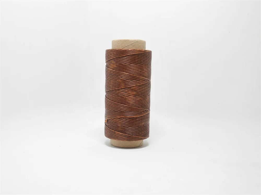Brown 7509 33 цвета 150D 0,8 мм x 250 м прочная плоская Вощеная нитка из полиэстера для рукоделия - Цвет: Brown 7509