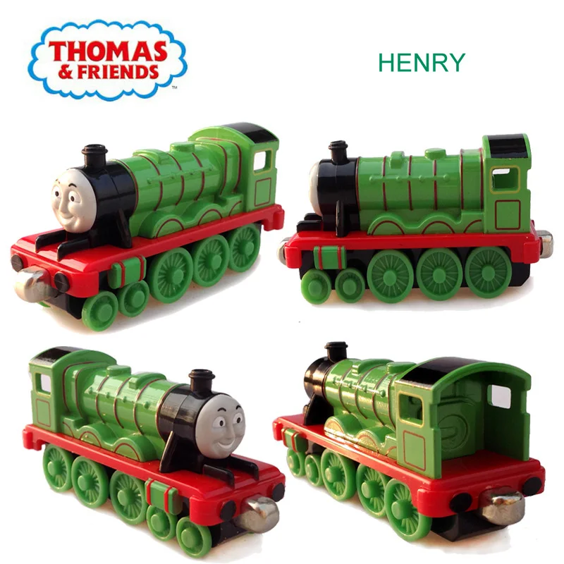 Alloy Toys Thomas and Friends Vehicles No. 3 Henry Locomotive Train And Henry Carriage Set Kids Toy Cars For Children New Gifts 2