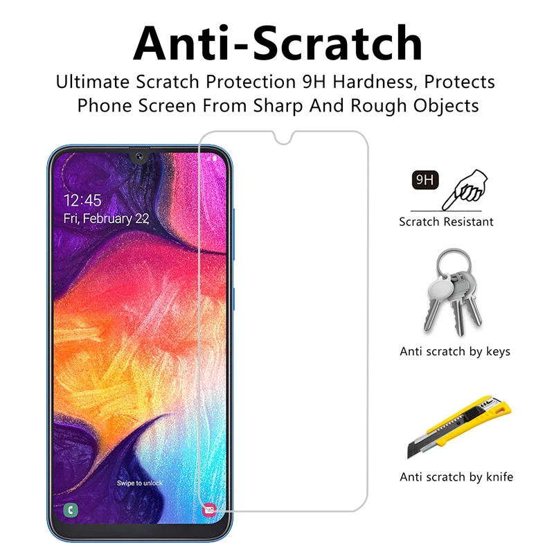3 шт samsung A50 стекло для samsung Galaxy A50 протектор экрана для samsung A10 A20 A30 A40 A70 A 50 Закаленное стекло Защитная пленка