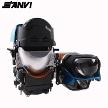 Sanvi H88 Bi Led Projector Lens Headlight 6000K Auto LED Projector Headlight With Dual Chips Dual Reflector