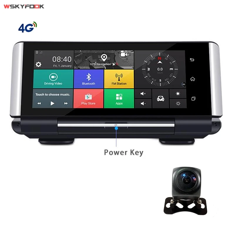 7 дюймов 4G ADAS gps навигация Автомобильный видеорегистратор Камера FHD 1080P dash cam android 5,1 wifi водительский рекордер двойной dvr авто зеркало