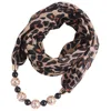 2022 women leopard chiffon scarf Statement Necklace Pendant Scarf Women Boho Neckerchief Foulard Femme Accessories Hijab scarf ► Photo 2/6