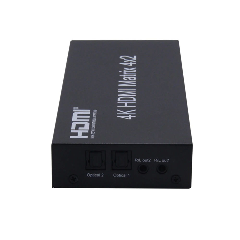 HDMI 1,4 Matrix 4x2 4K 30Hz HDMI EDID сплиттер матрицы поддержка двойного аудио выхода оптическим и стерео HDMI 1,4/3D/4 K