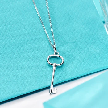 

Oval Key Necklace Sweater Chain Female Valentine's Day Gift Jewelry
