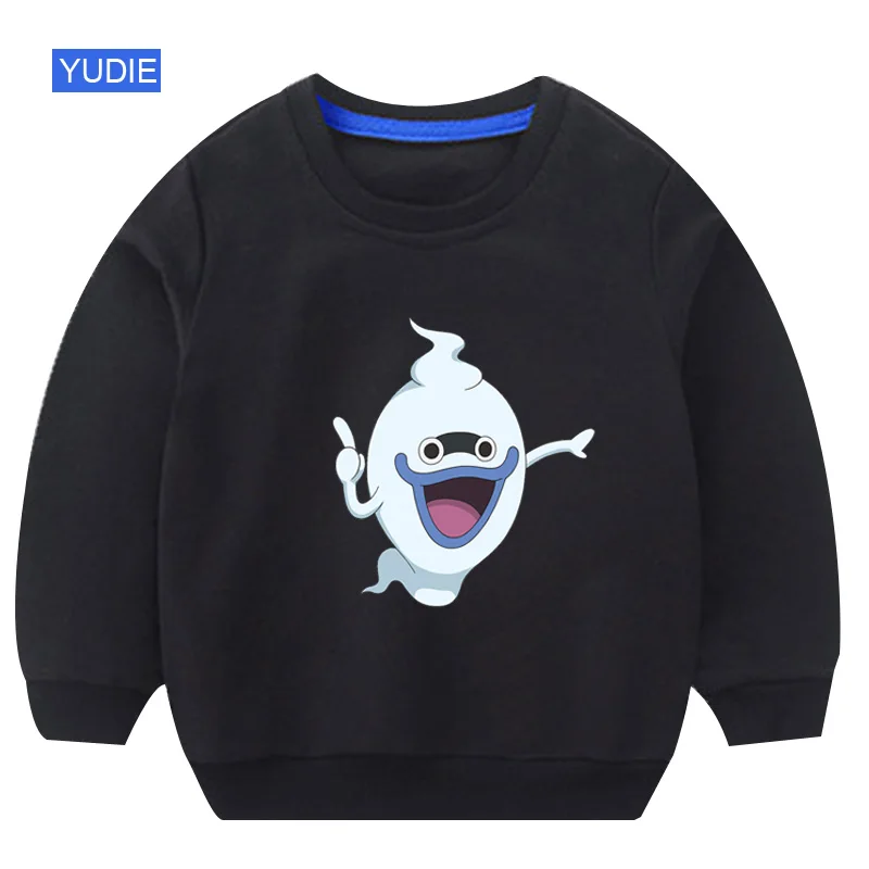 

baby sweatshirt boys clothes Cartoon Yokai t shirt long Print toddler fashion Child Kids Children Hoodies 2020 spring new sweat