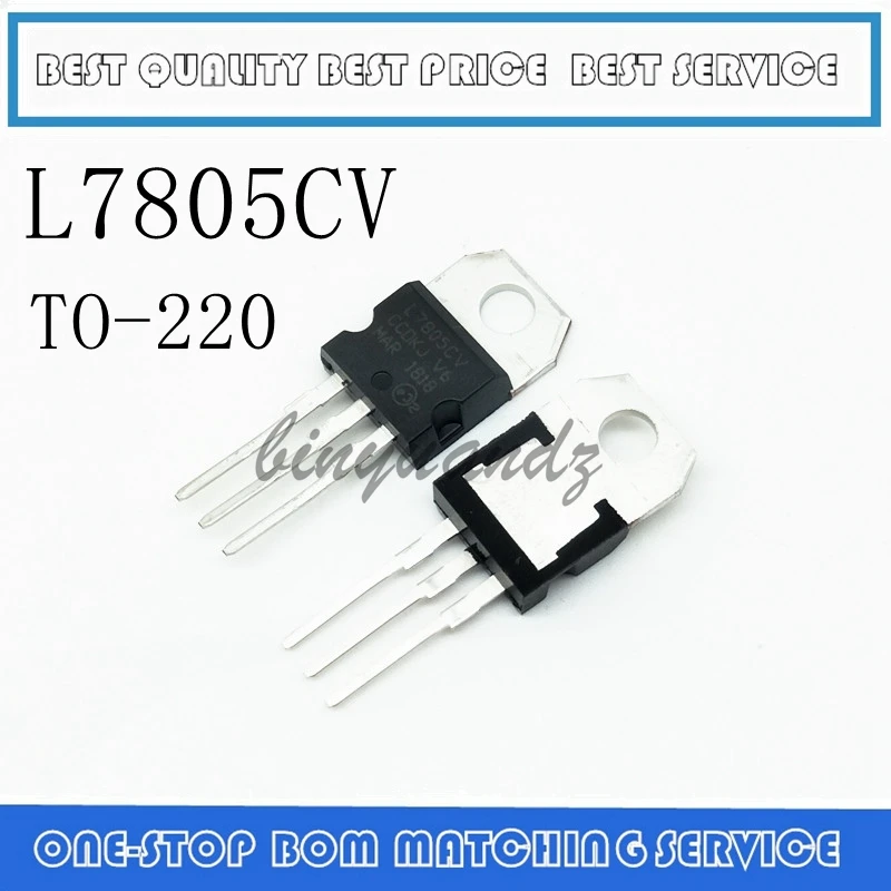 

100 шт./лот новые L7805CV TO-220 L7805 7805 регуляторы положительного напряжения 5 В