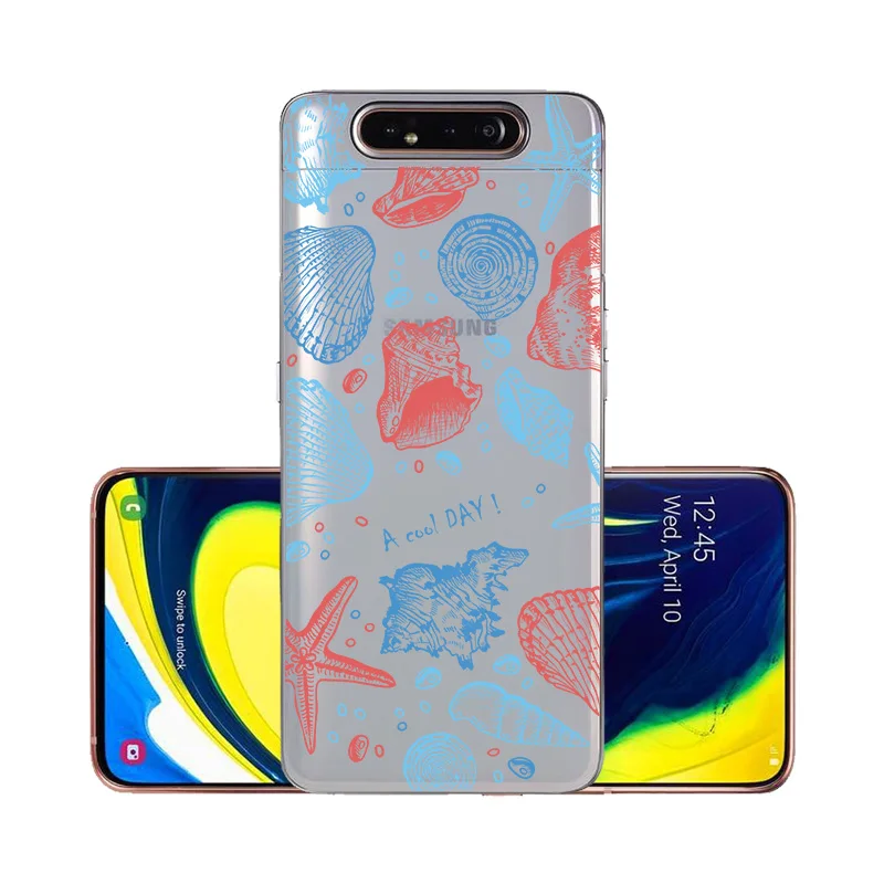For Samsung Galaxy A80 Case 2019 Transparent Back Cover A 80 Phone Cases Coque Fundas Silicon Bumper |