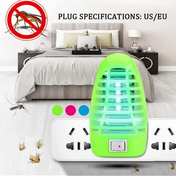 

Mini Mosquito Killer Lamps LED Socket Electric Insect Mosquito Repeller Household Socket Zapper Night Lamp Multifunctional
