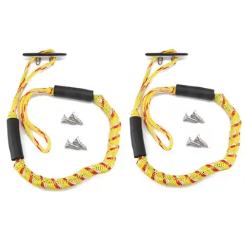 

2Sets 5 Inch Rope Bolt And Ship Elastic Rope Mooring Rope Buffer Elastic Rope Suitable For Ships Motor Boats Kayaks, Etc.