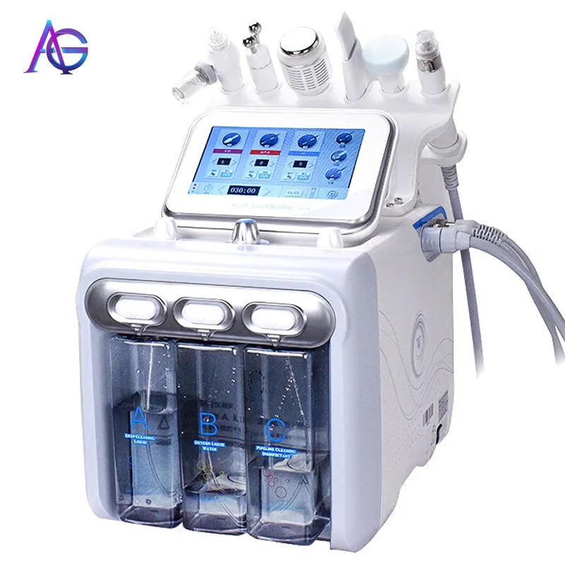 

adg 6 in 1 hidrofacial Small Bubble Korean H2 O2 Aqua Water face Spa Oxygen Skin Care Machine