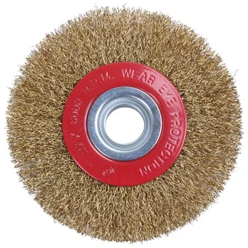 

Wire Brush Wheel for Bench Grinder Polish + Reducers Adaptor Rings