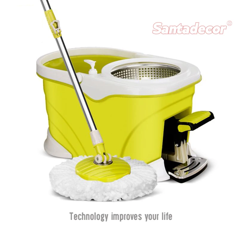 Rotating Mop Bucket Household Free Hand Lazy Lazy Handle Pressing Double  Drive Mopping Bucket