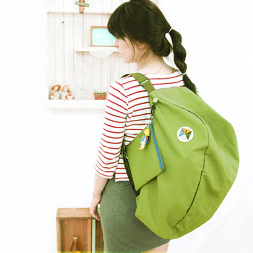 Новые модные Складные рюкзаки унисекс, повседневные прочные переносные женские рюкзаки на молнии, сверхлегкая посылка, складные дорожные сумки - Цвет: Green