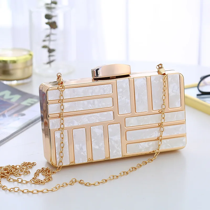 Magic Fish New Women Evening Bag Luxury Brand Design Acrylic Clutch Party Wedding Handbag Chain Crossbody Purses Wallet Clutch